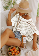 Load image into Gallery viewer, White crochet sweater
