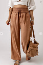 Load image into Gallery viewer, Tan wide leg pants
