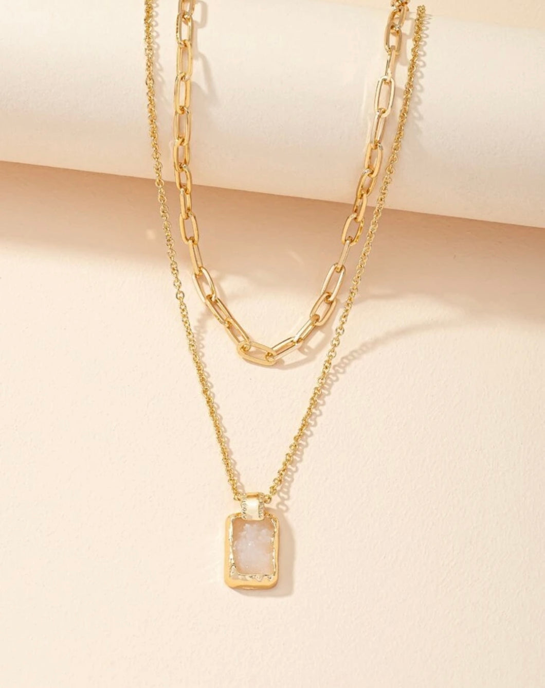 Gold layer necklace