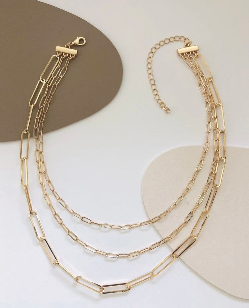 Gold 3-layer necklace